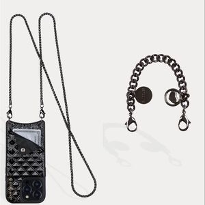 Bandolier Sheila Pyramid Embossed iPhone 13 Pro Max Case w/wristlet accessory